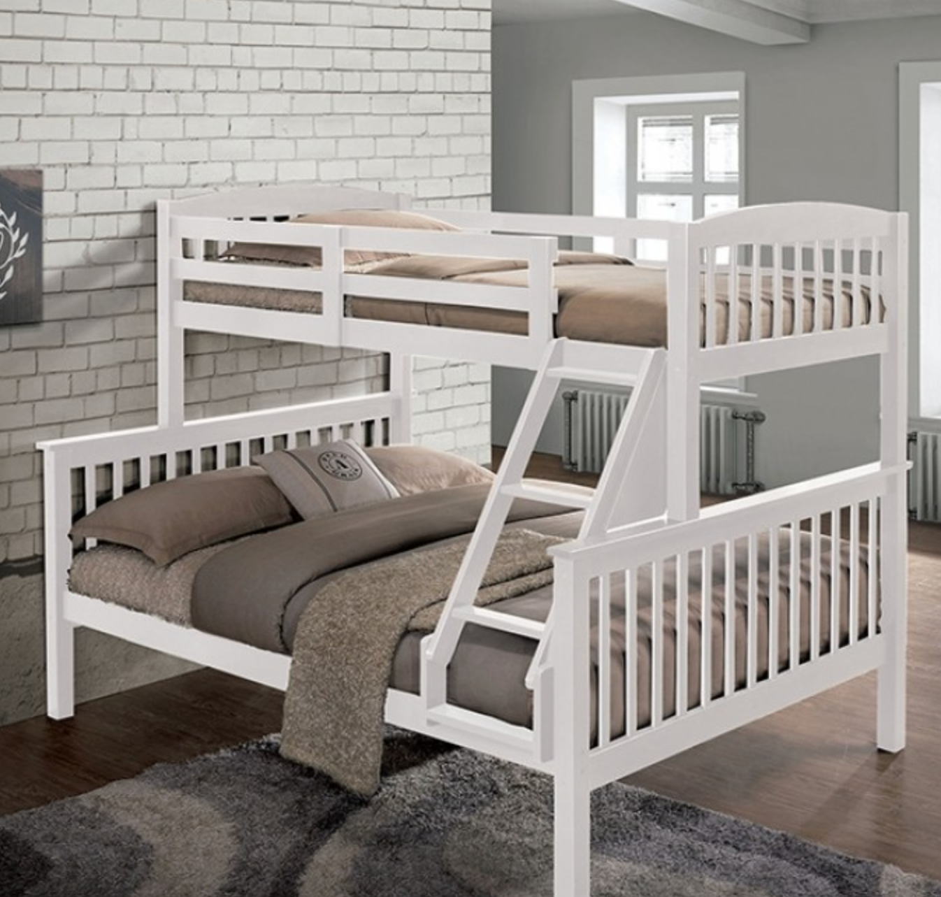 Brooklings Twin Over Full Bunk Bed - White