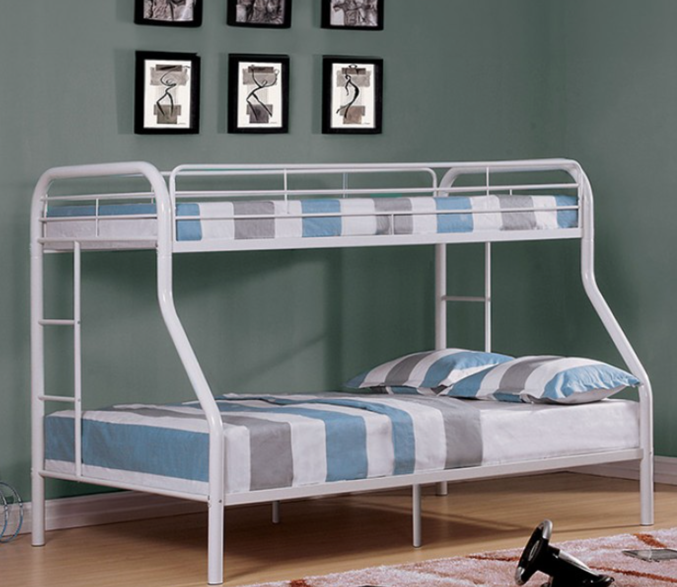Finnerty Twin Over Full Bunk Bed - White