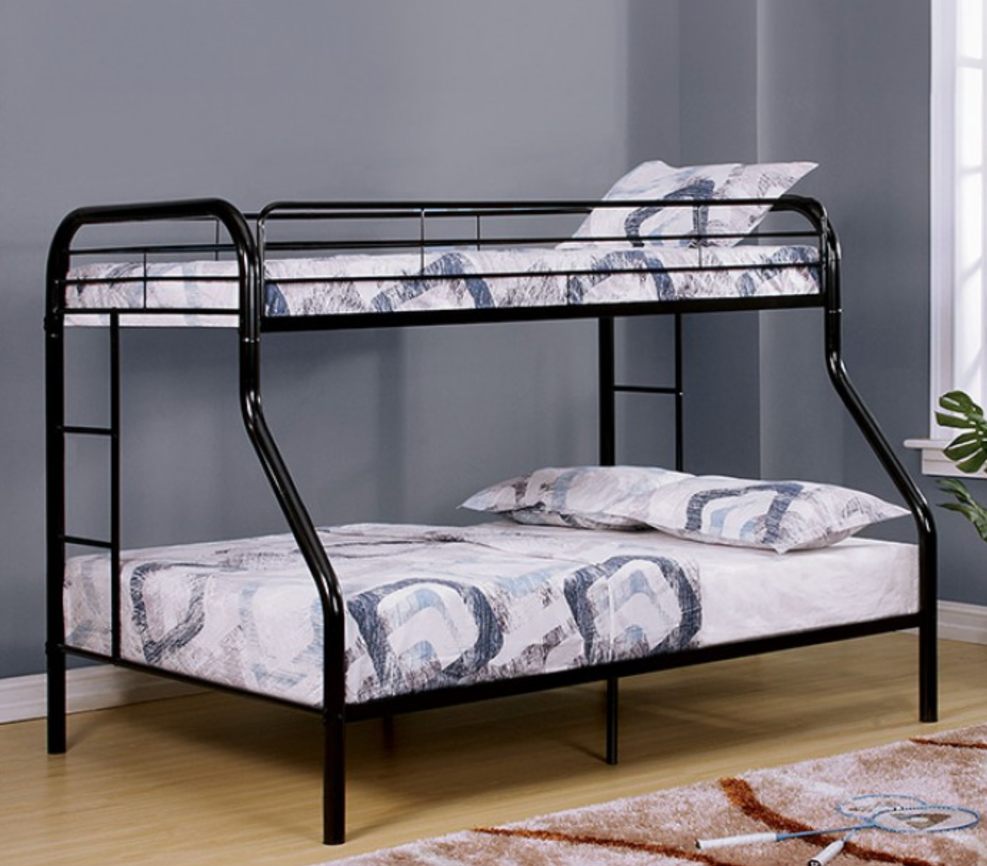 Finnerty Twin Over Full Bunk Bed - Black