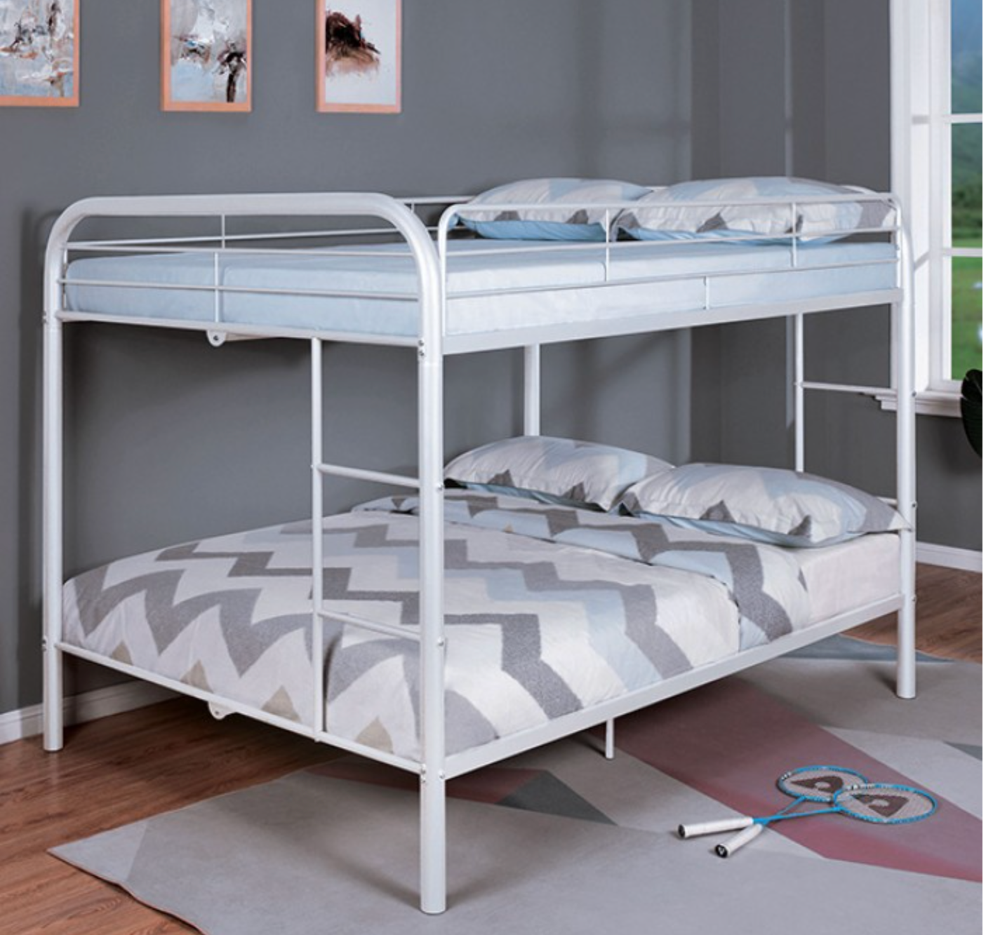 Finnerty Full Over Full Bunk Bed - White