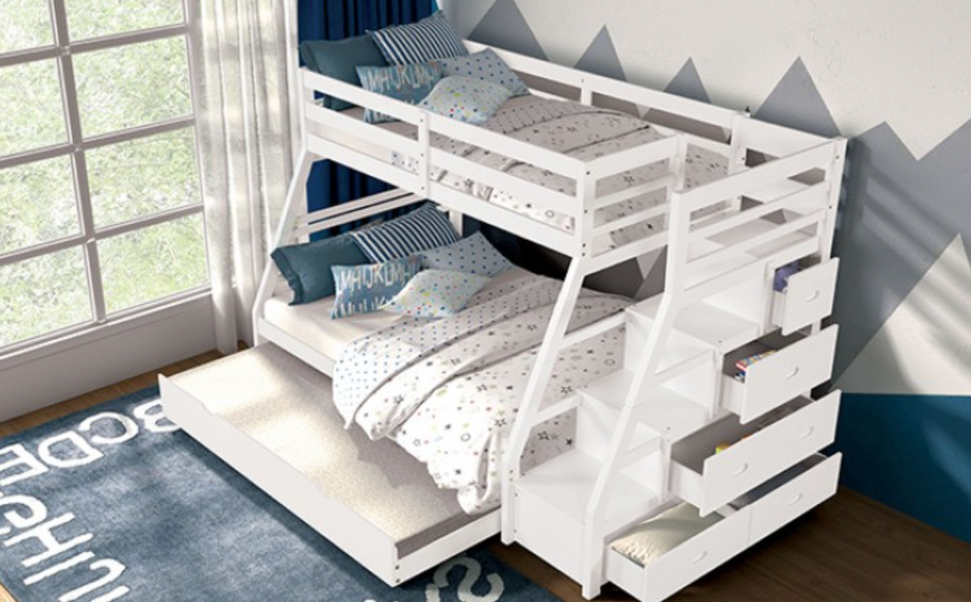 Ellington Twin Over Full Bunk Bed White