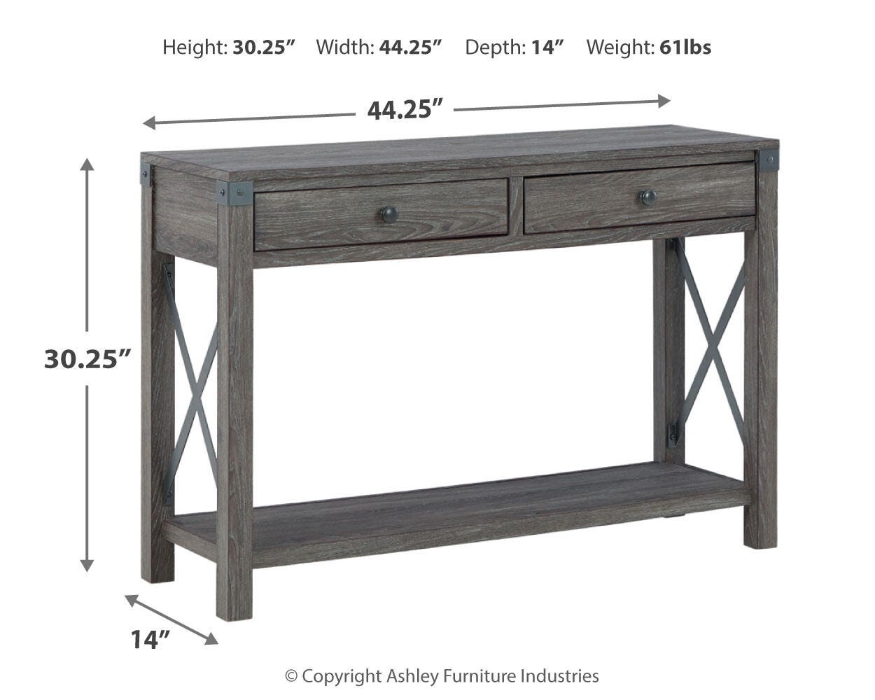 Mesa de sofá/consola Freedan
