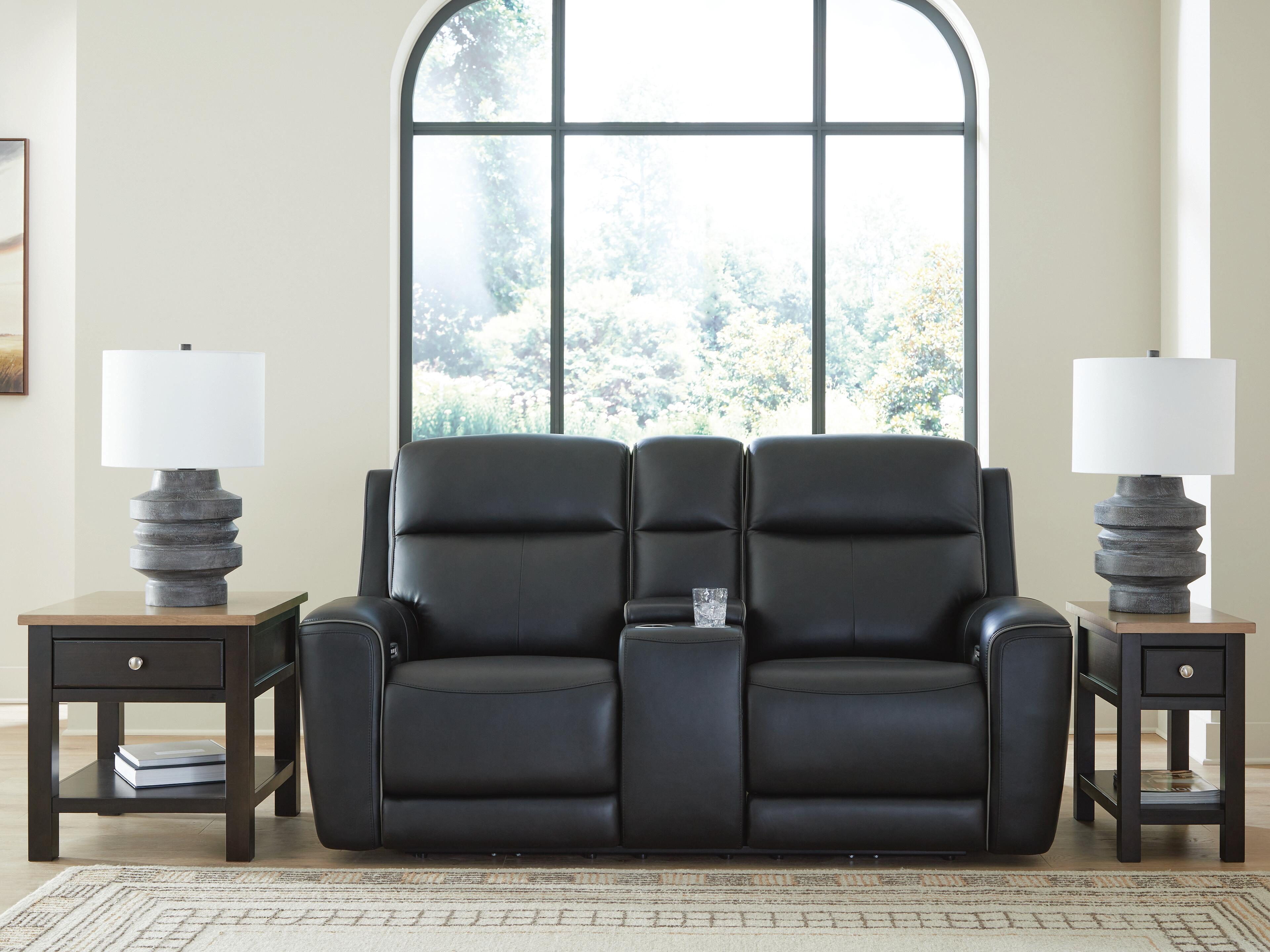 Sofá reclinable biplaza eléctrico 5Z-Relaxation con consola
