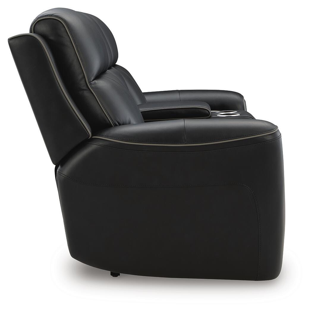 Sofá reclinable biplaza eléctrico 5Z-Relaxation con consola