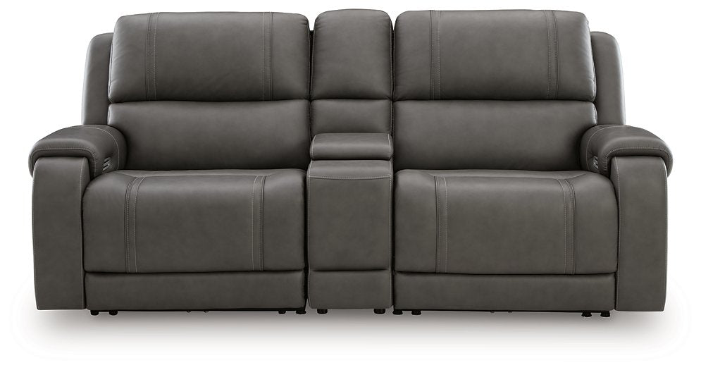 5Z - Sofá seccional reclinable eléctrico Pittson con consola