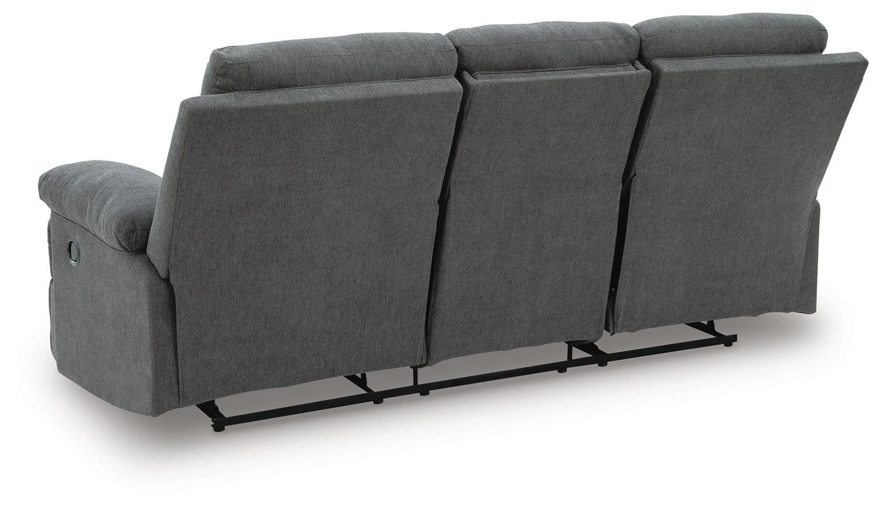 Sofá reclinable de desplazamiento lateral con mesa abatible