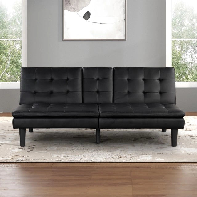 Sofá cama futón Eidsberg Naranja, Gris, Marrón y Negro