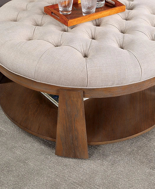 GUIS Mesa de centro redonda, beige