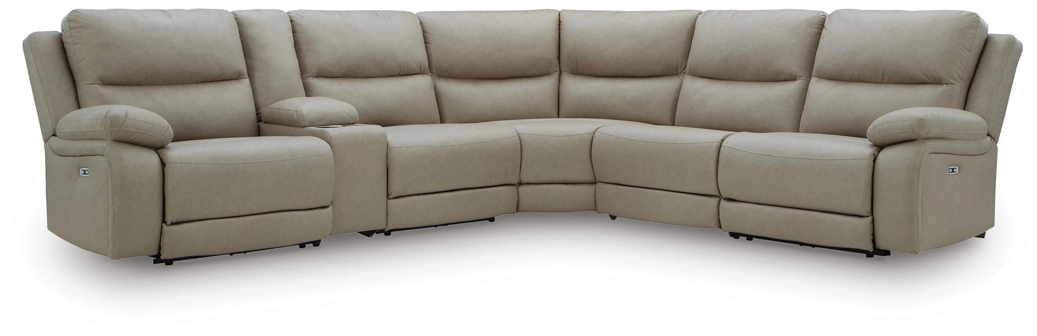 Seccional Reclinable Narwhal Place con Consola de Almacenamiento