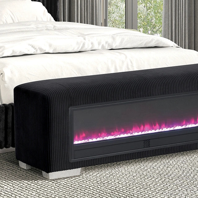 Banco Elnath con chimenea Visual Crystal