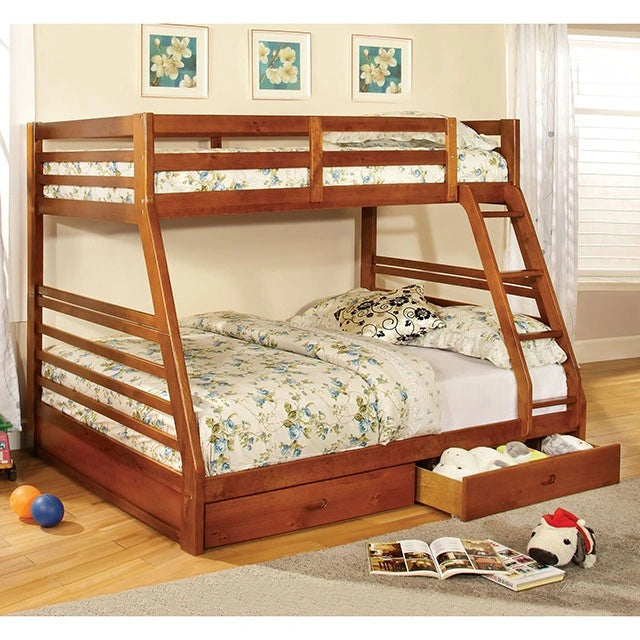 Litera doble/full California II Cherry con 2 cajones (Cherry, Walnut, Grey, & Oak)