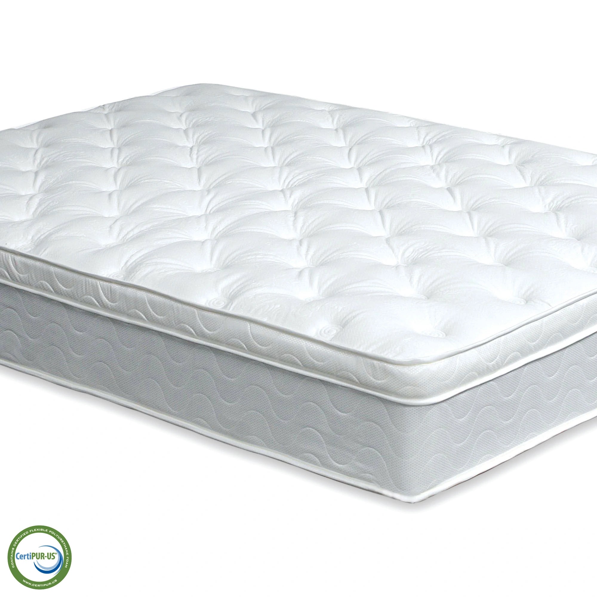 Colchón Bird Of Paradise White Pillow Top de 11" Euro, Cal.King, E.King, Full, Queen