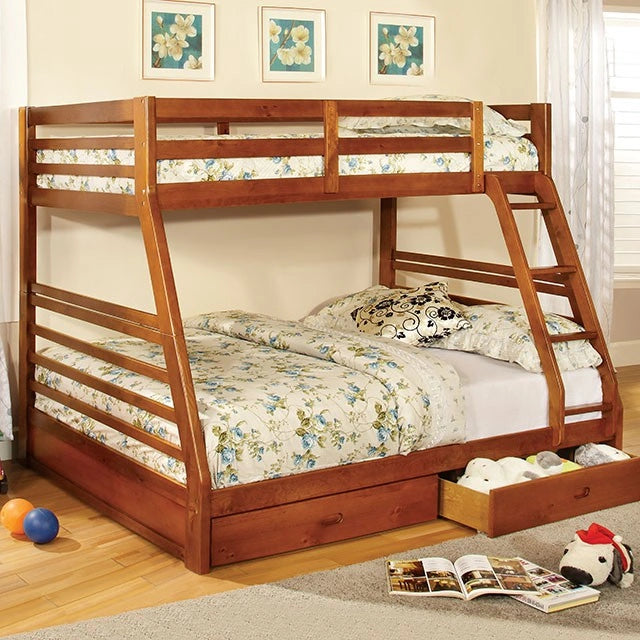 Litera doble/full California II Cherry con 2 cajones (Cherry, Walnut, Grey, & Oak)