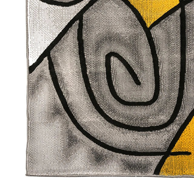 Alfombra Sivas Charcoal Yellow de 2.44 x 3.05 m