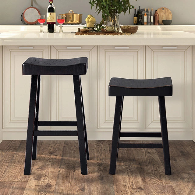 Taburete Biasca de 29" (2/CAJA) Blanco, Marrón y Negro