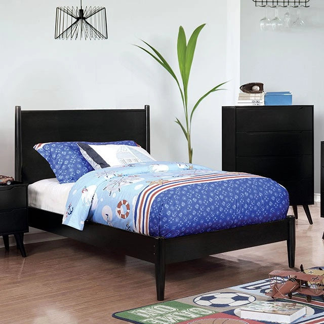 Cama LENNART II Blanca y Negra Cal.King, E.King, Full, Queen, Twin
