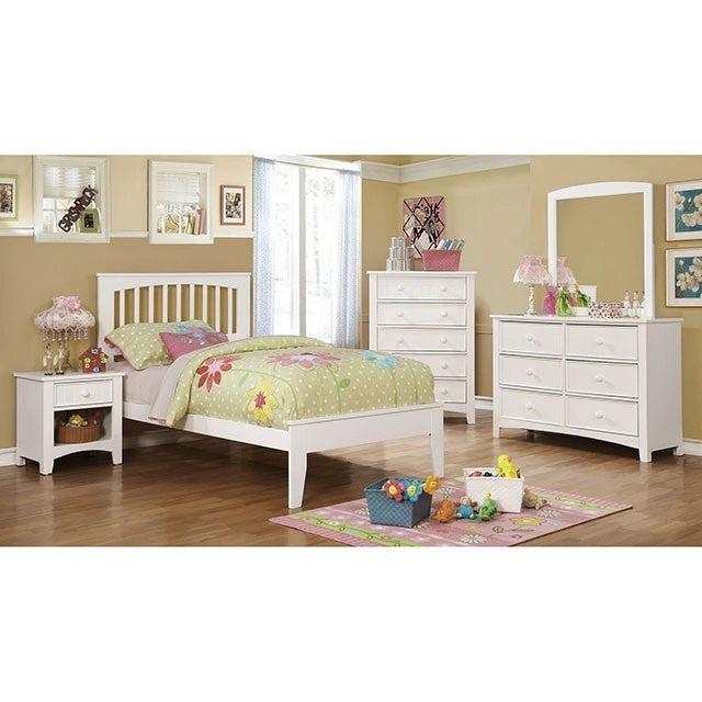 Cama Matrimonial Completa Pine Brook Cherry & White