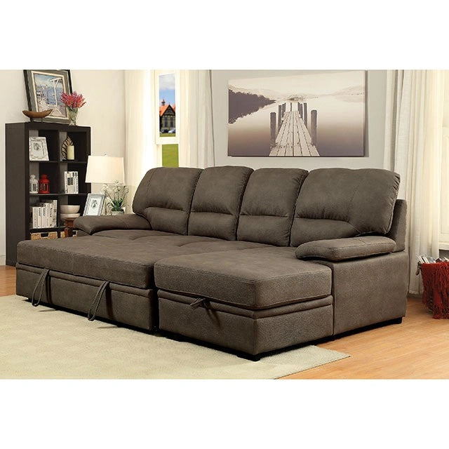 Seccional ALCESTER Brown & Gray con Sofá Cama, Fresno