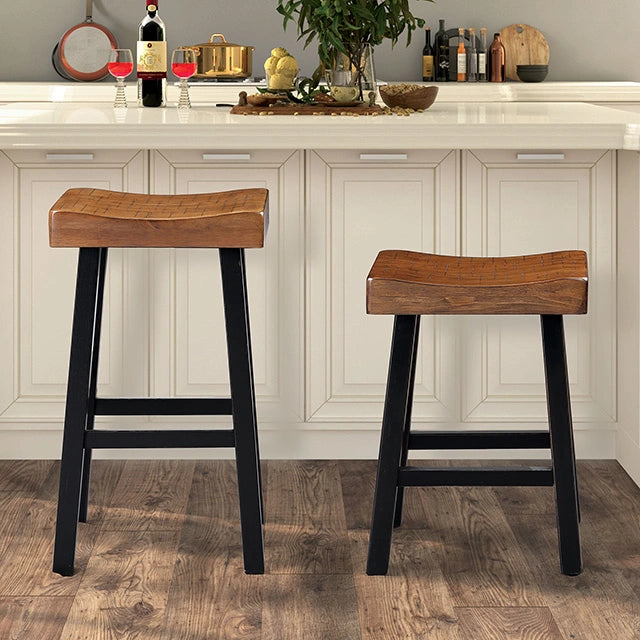 Taburete Biasca de 29" (2/CAJA) Blanco, Marrón y Negro
