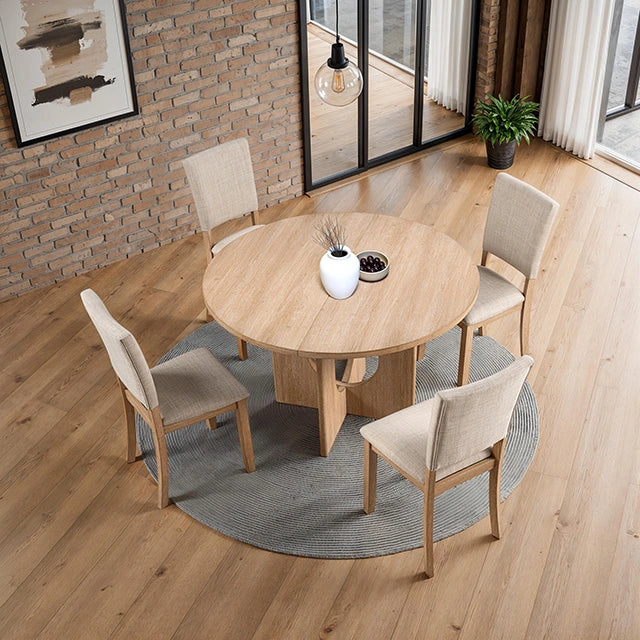 Juego de comedor redondo de 5 piezas Oberto
