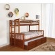 University Twin Over Full Bunk Bed Oak