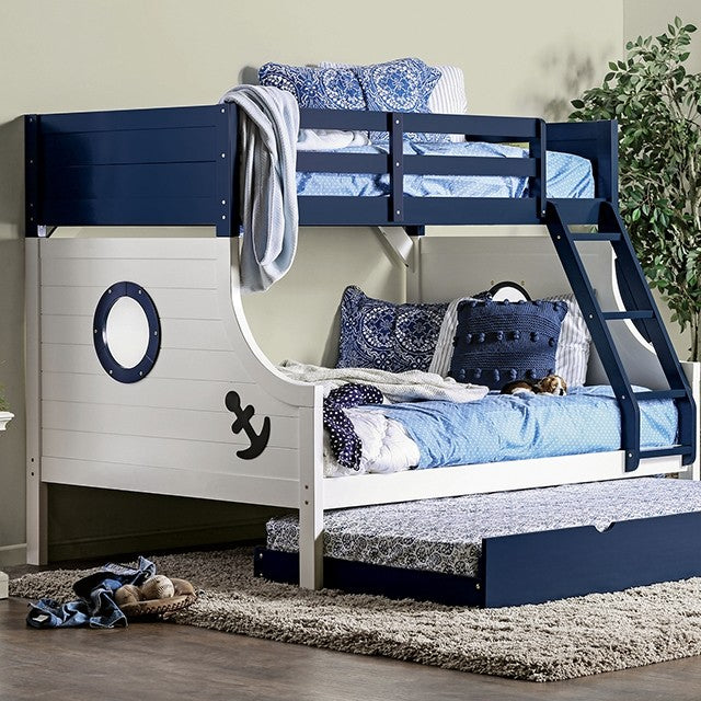 Nautia Twin Over Full Bunk Bed- Blue