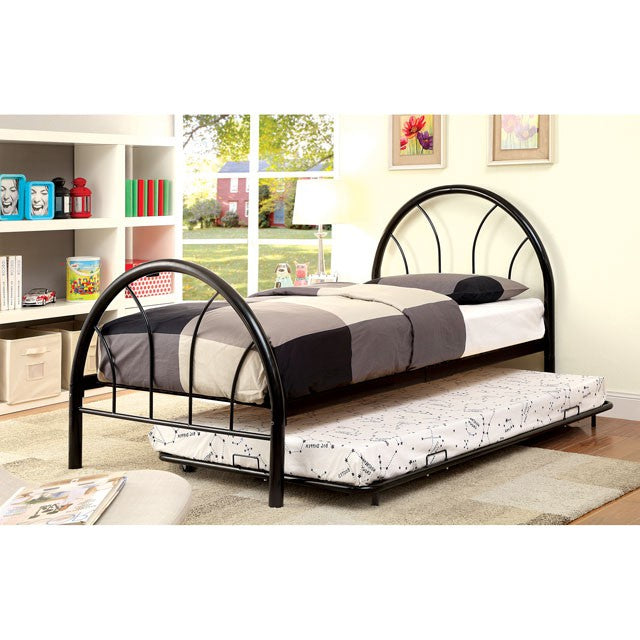 Cama matrimonial Rainbow Negra, Blanca, Plateada, Negra y Verde