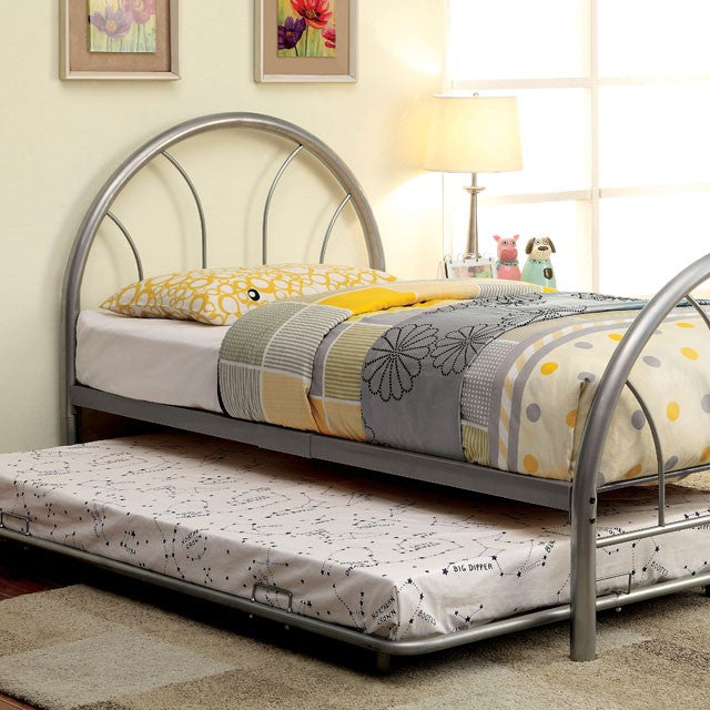 Cama matrimonial Rainbow Negra, Blanca, Plateada, Negra y Verde
