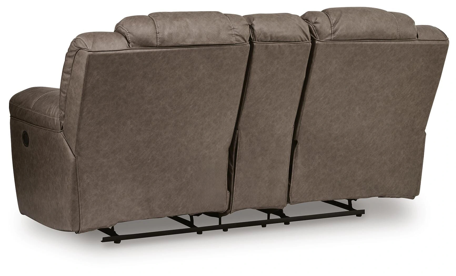 Sofá de dos plazas reclinable Lowilla con consola