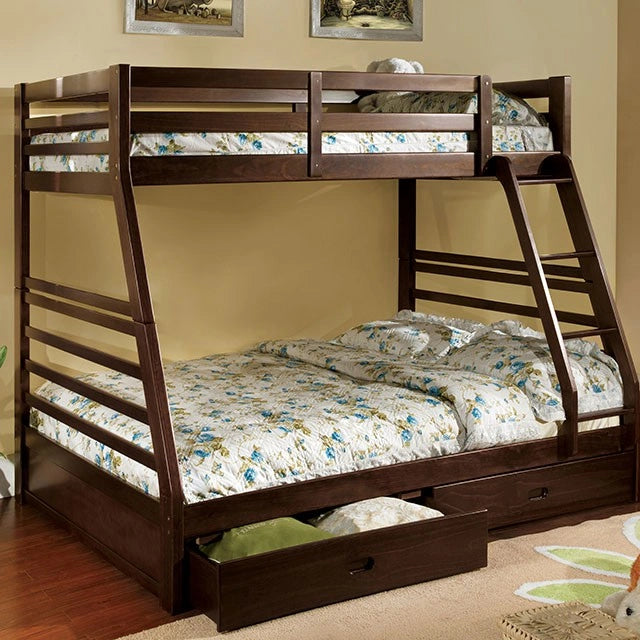 Litera doble/full California II Cherry con 2 cajones (Cherry, Walnut, Grey, & Oak)
