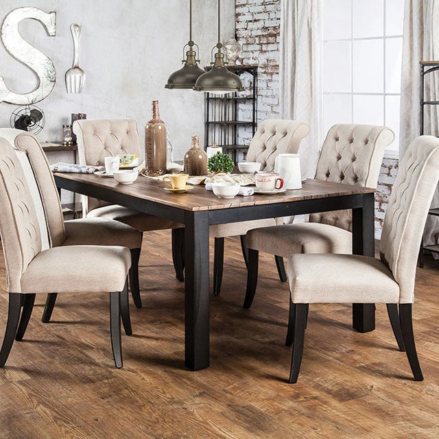 Mesa de comedor MARSHALL de roble rústico