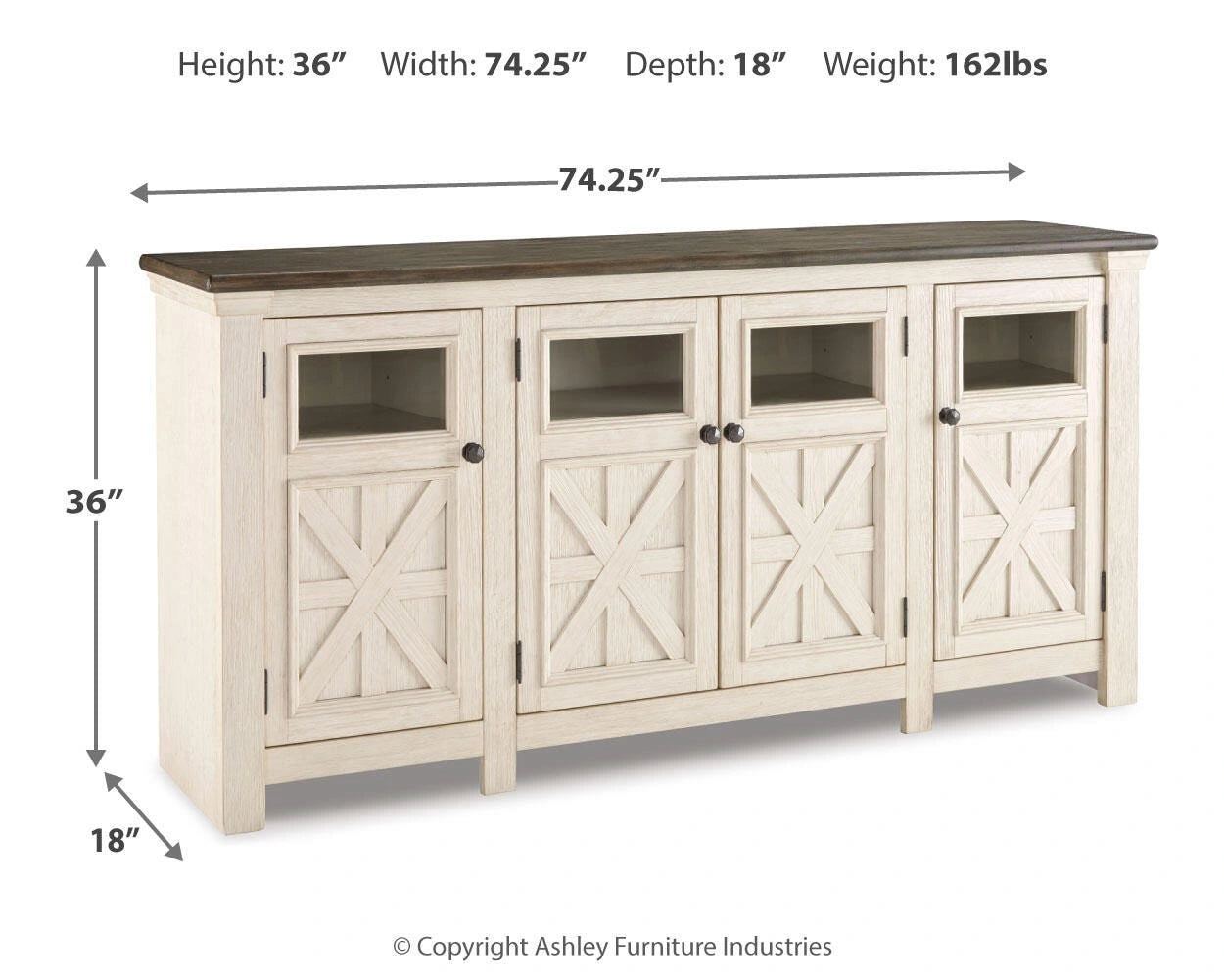 Mueble de TV Bolanburg de 74"