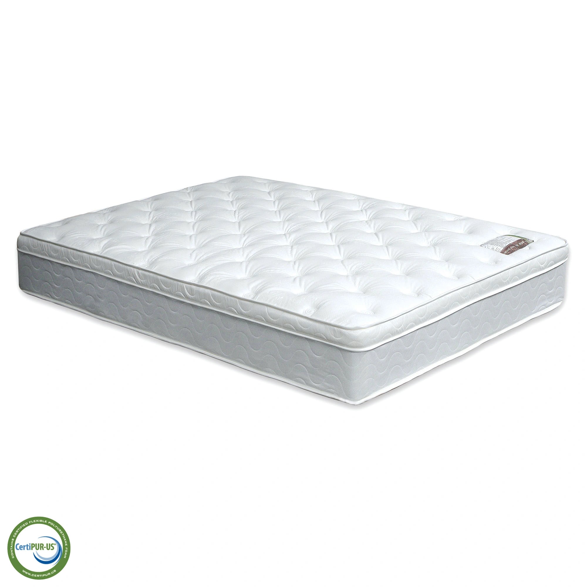 Colchón Bird Of Paradise White Pillow Top de 11" Euro, Cal.King, E.King, Full, Queen