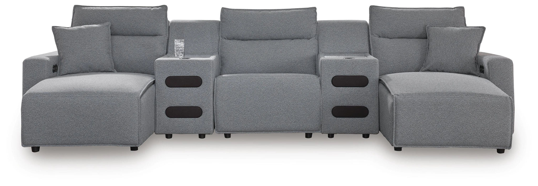 Seccional reclinable eléctrico Modmax con chaise longue