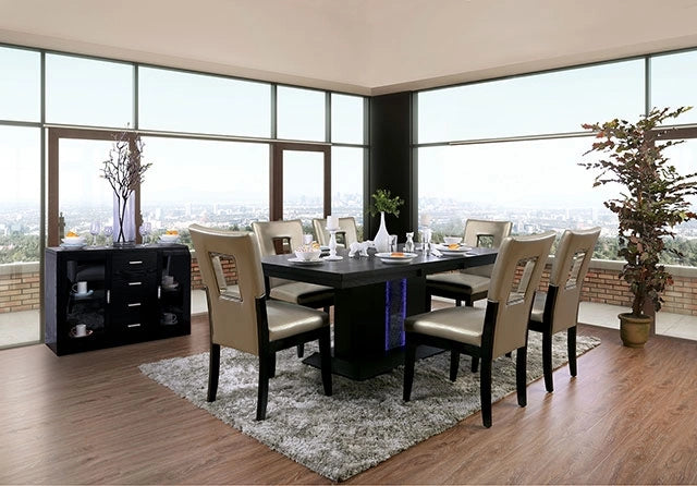 Mesa de Comedor Evangeline Blanco/Beige