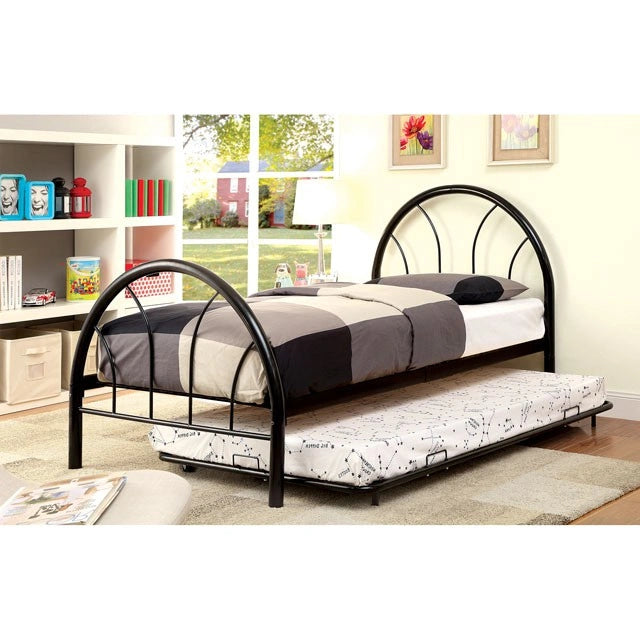 Cama matrimonial Rainbow Negra, Blanca, Plateada, Negra y Verde