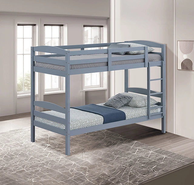 Literas Finsbury Twin Twin Espresso, Gris y Blanco