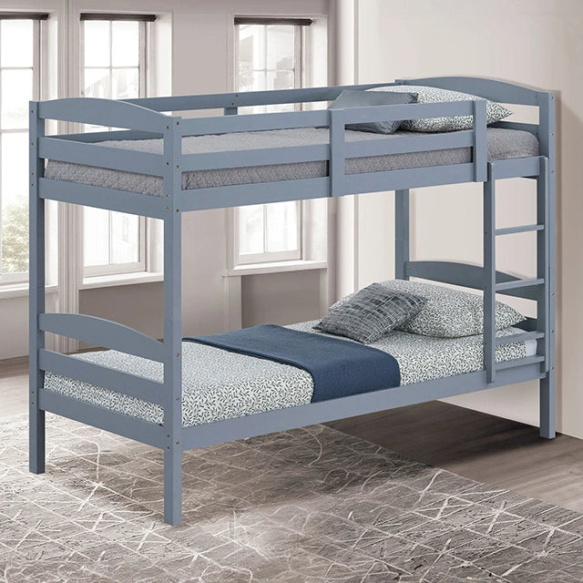 Literas Finsbury Twin Twin Espresso, Gris y Blanco