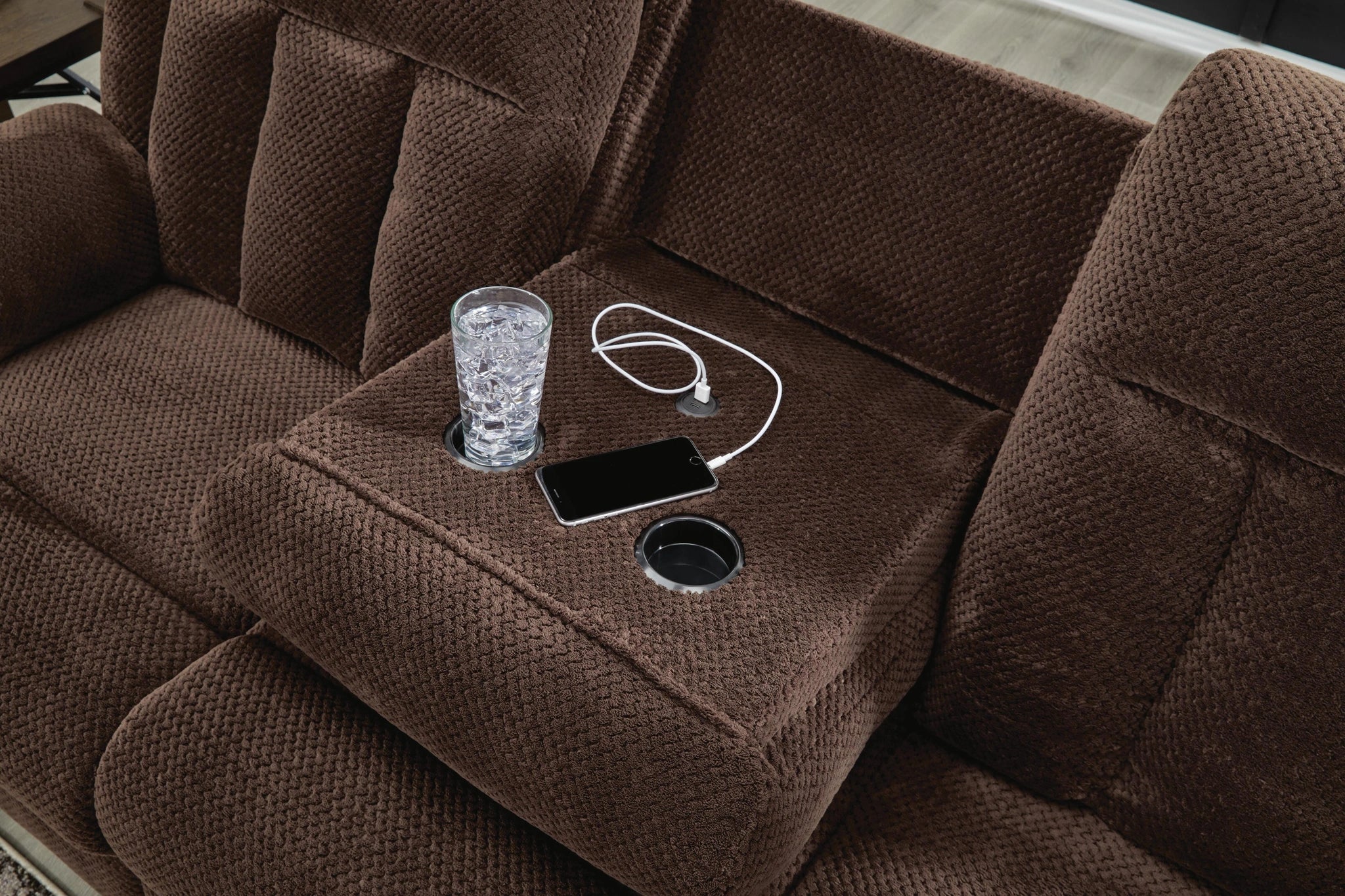 Sofá Reclinable Eléctrico Observation con Mesa Abatible