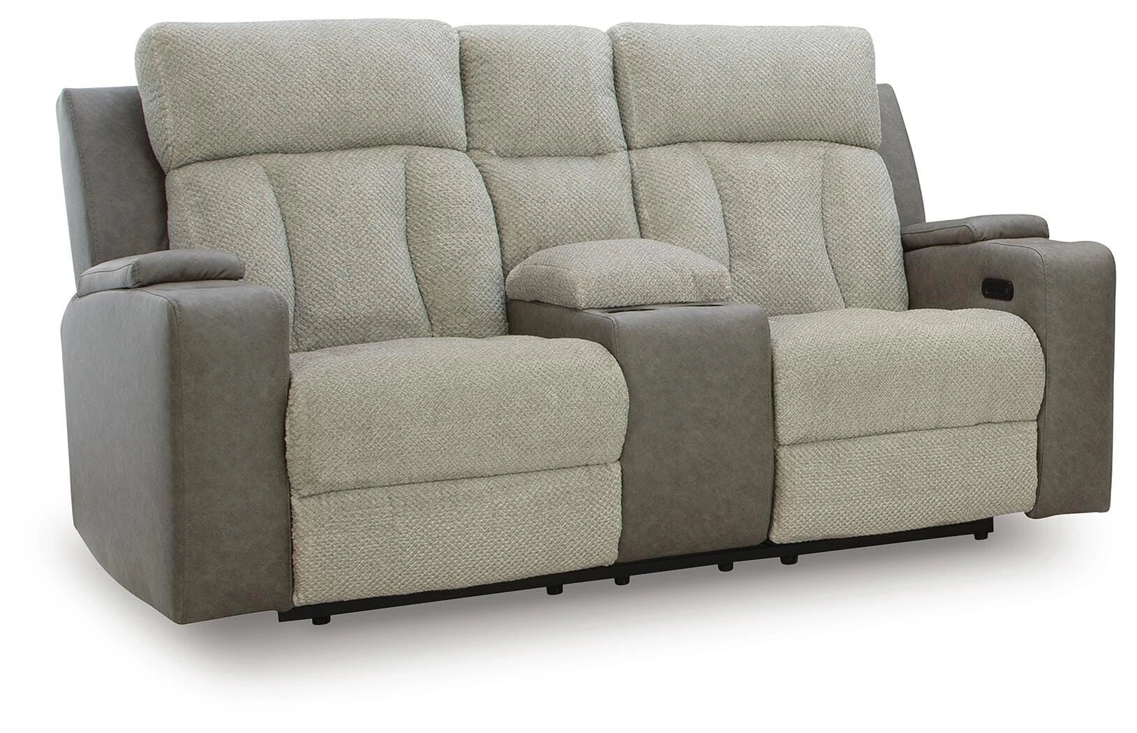 Sofá biplaza reclinable eléctrico WhipLash con consola