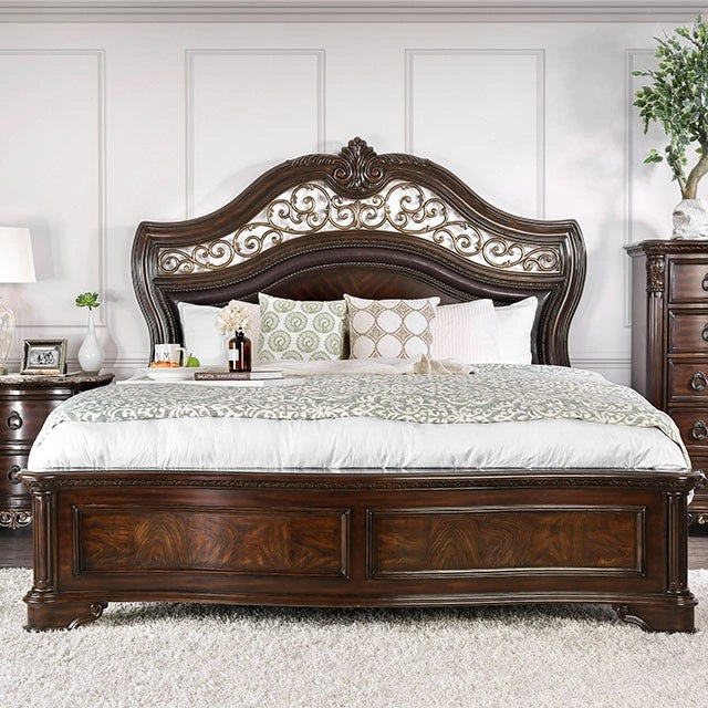 Cama Menodora Brown Cherry California King, Eastern King, Queen