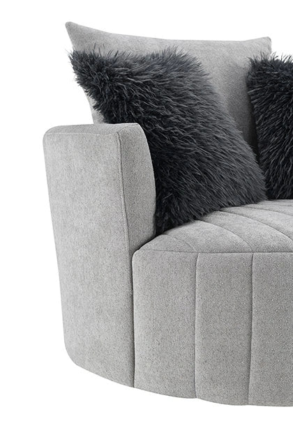 Sillón giratorio con mechones Hoople Channel
