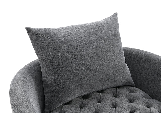 Sillón giratorio Sofi con botones capitoné