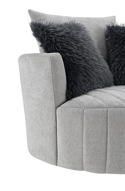 Sillón giratorio con mechones Hoople Channel