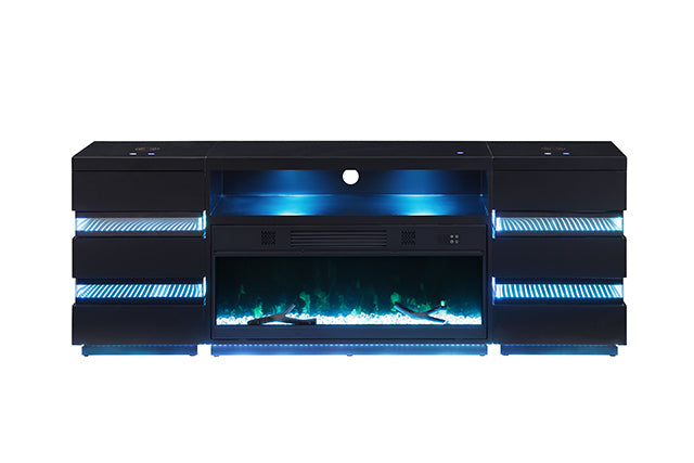 Mueble de TV Terni con chimenea