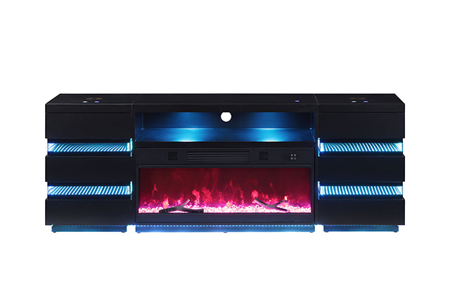 Mueble de TV Terni con chimenea