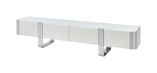 Mueble de TV Larvik Blanco con Marco Plateado