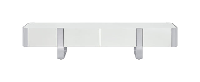 Mueble de TV Larvik Blanco con Marco Plateado