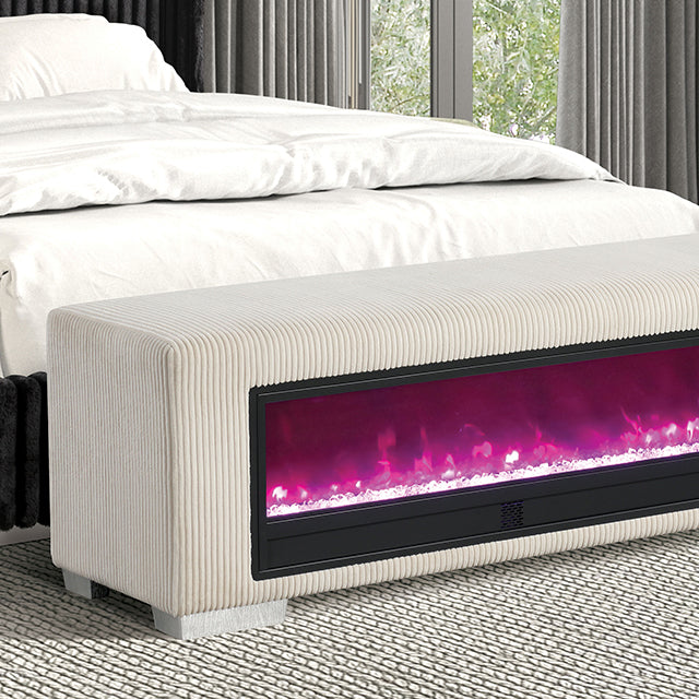 Banco Elnath con chimenea Visual Crystal