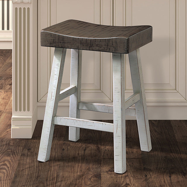 Taburete Biasca de 24" (2/CTN) Blanco, Marrón y Negro
